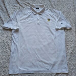 Nike Golf Fit Dry Classic White Polo with Logo Accents XXL Active Outdoor